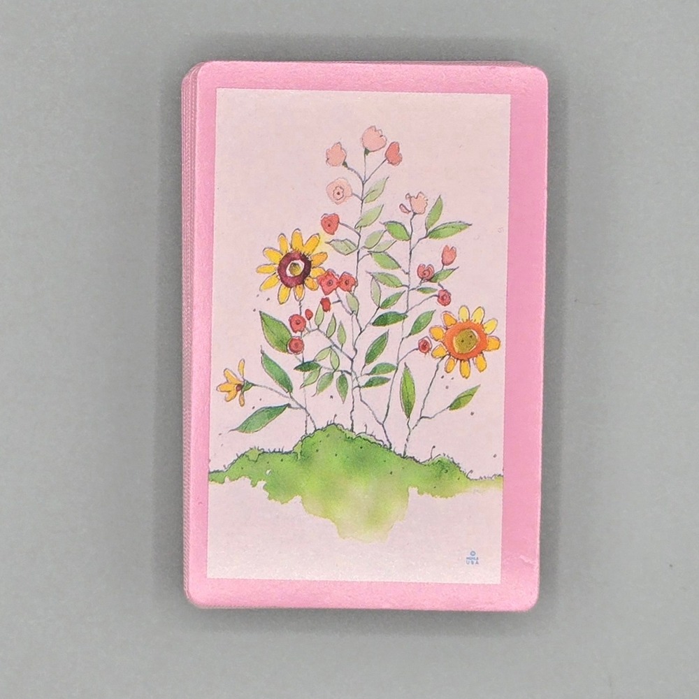 Hoyle Trump Playing Cards Vintage Pink Floral Watercolor New USA
